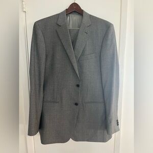 Cantarelli Gray Men's Two-Button Notch Lapel Suit Jacket